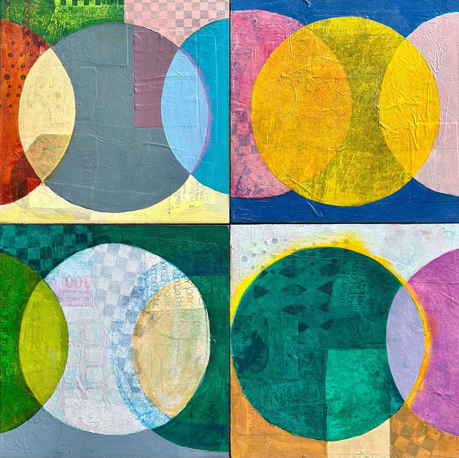 Aida Rojas Ebeling-Venezuelan Coincidence-Mixed Media on Wood Panel-20x20 $575