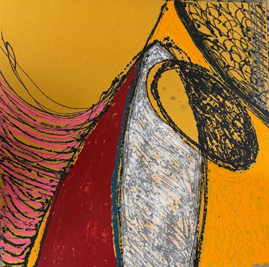 Lea_Basile-Lazarus_A Slice of Life_Paper Pulp Painting_23 X 23 $1250.00